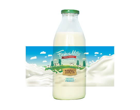 Wrap Around Label for Dairy